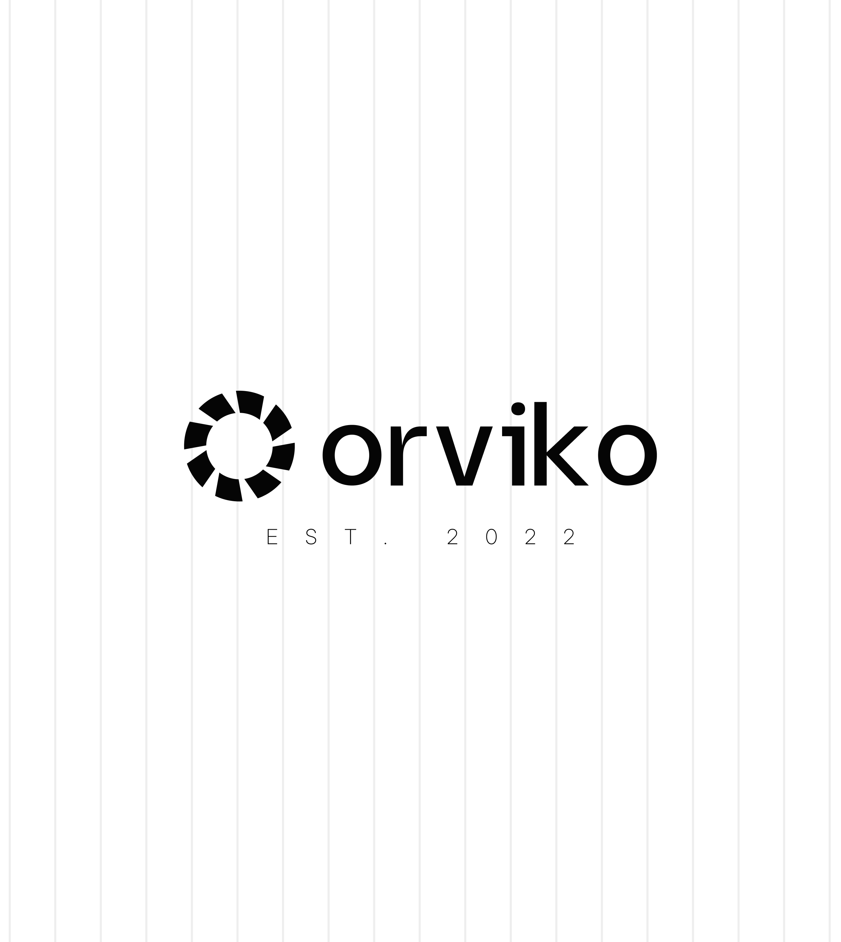 Orviko logo with a circular design and text. EST. 2022 is below.